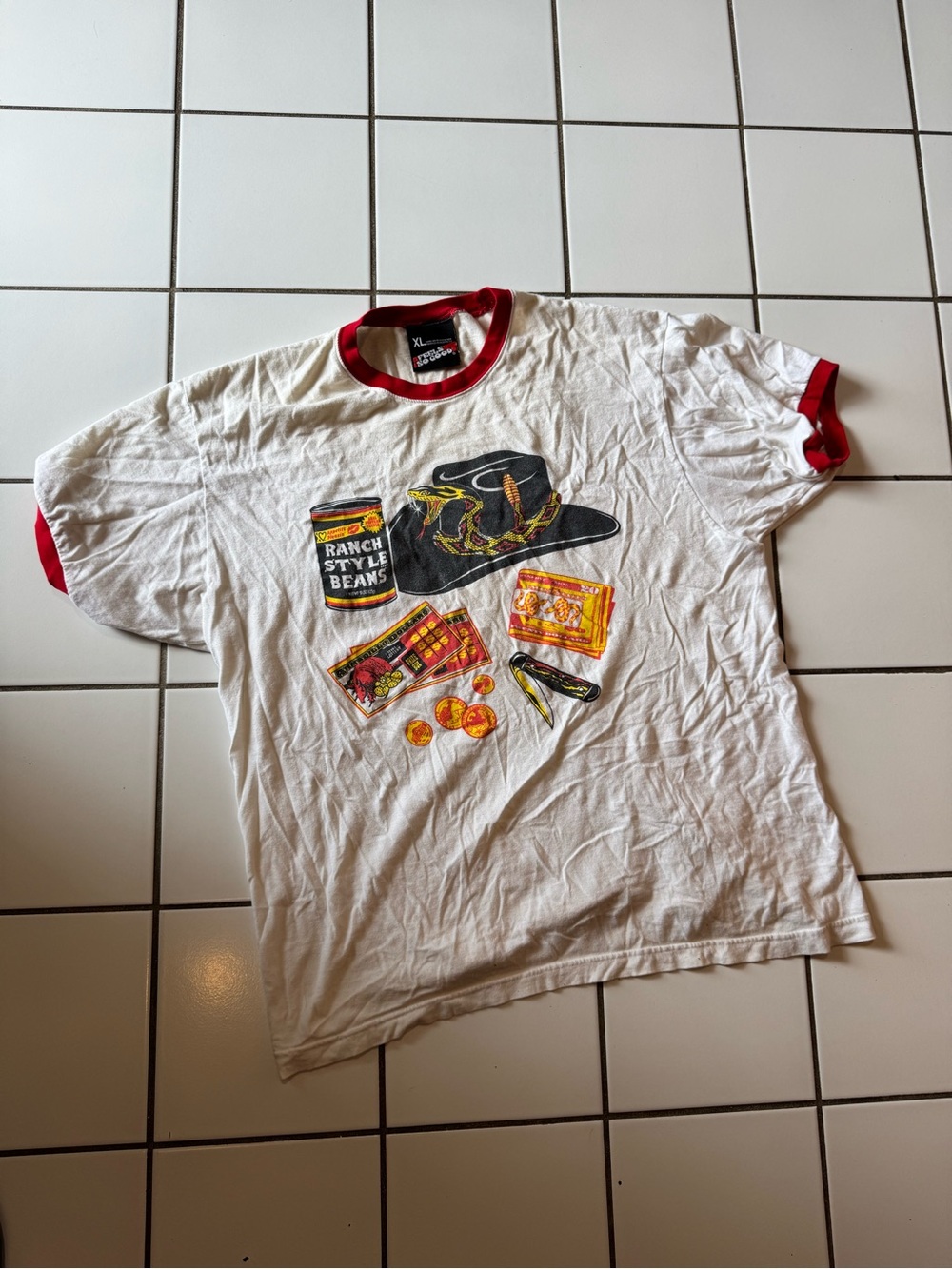Vintage Feels So Good Cowboy Western Ranch Style Beans Shirt Size XL